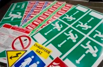 Signalisation affichage incendie